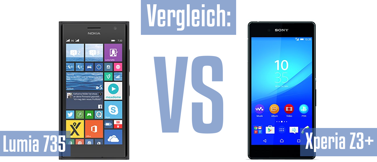 Nokia Lumia 735 und Nokia Lumia 735 im Vergleichstest