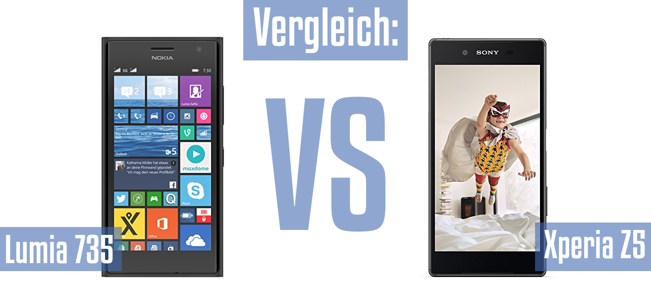 Nokia Lumia 735 und Nokia Lumia 735 im Vergleichstest