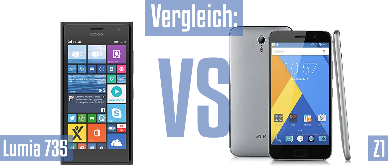 Nokia Lumia 735 und Nokia Lumia 735 im Vergleichstest