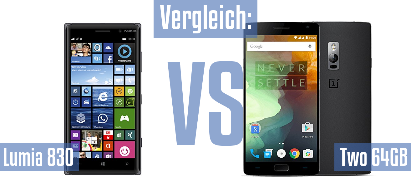 Nokia Lumia 830 und Nokia Lumia 830 im Vergleichstest