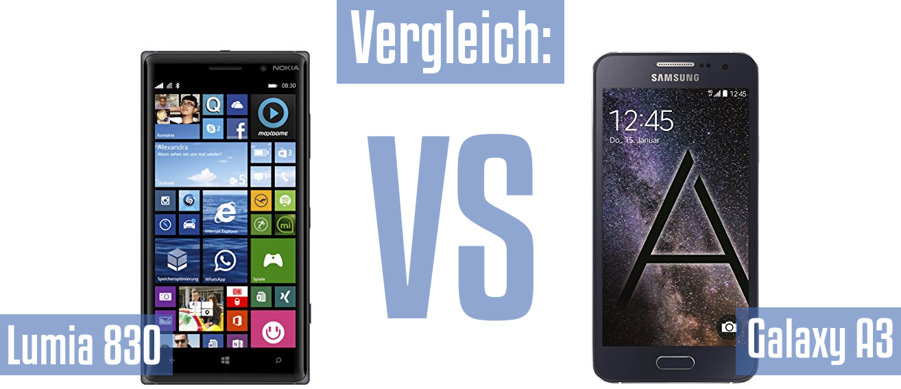 Nokia Lumia 830 und Nokia Lumia 830 im Vergleichstest