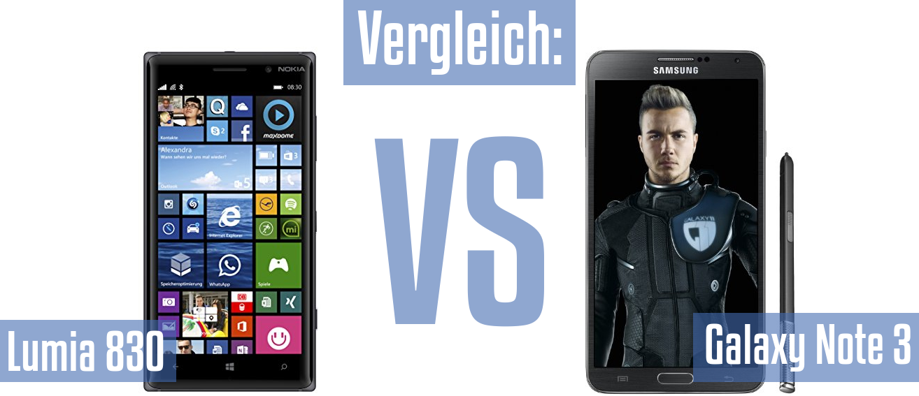 Nokia Lumia 830 und Nokia Lumia 830 im Vergleichstest