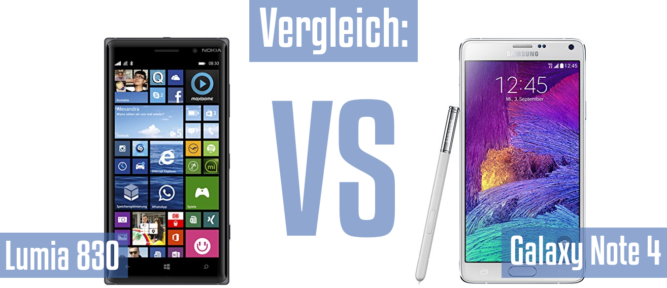 Nokia Lumia 830 und Nokia Lumia 830 im Vergleichstest