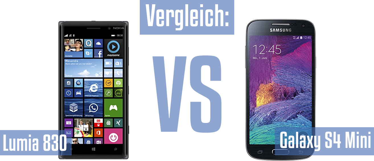 Nokia Lumia 830 und Nokia Lumia 830 im Vergleichstest