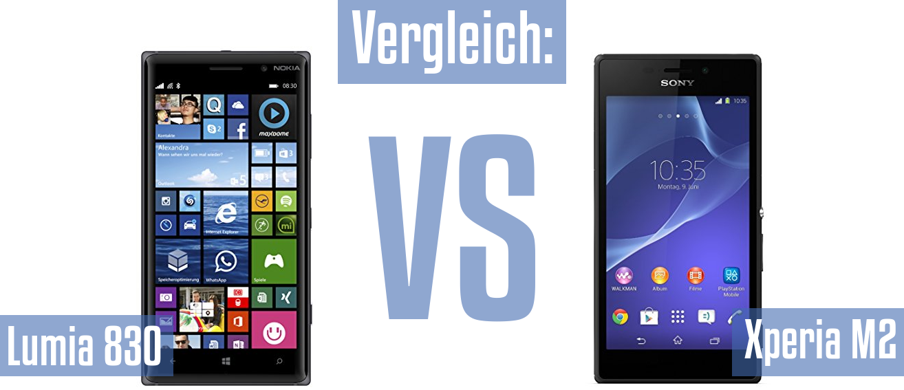 Nokia Lumia 830 und Nokia Lumia 830 im Vergleichstest