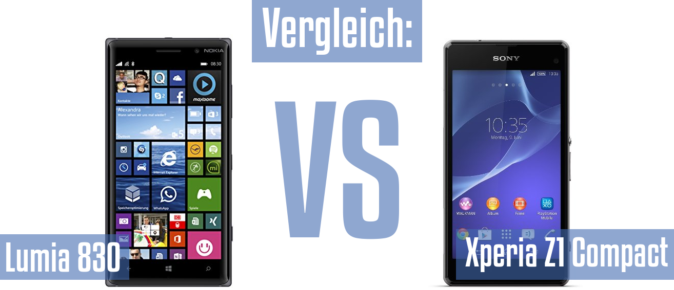 Nokia Lumia 830 und Nokia Lumia 830 im Vergleichstest