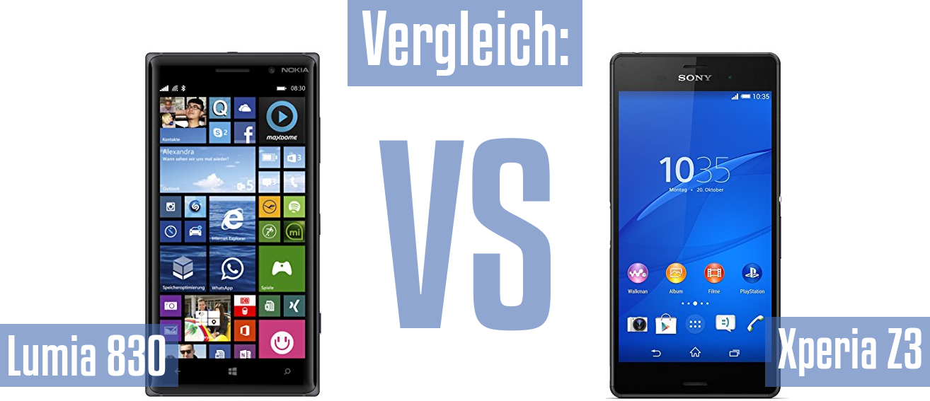Nokia Lumia 830 und Nokia Lumia 830 im Vergleichstest