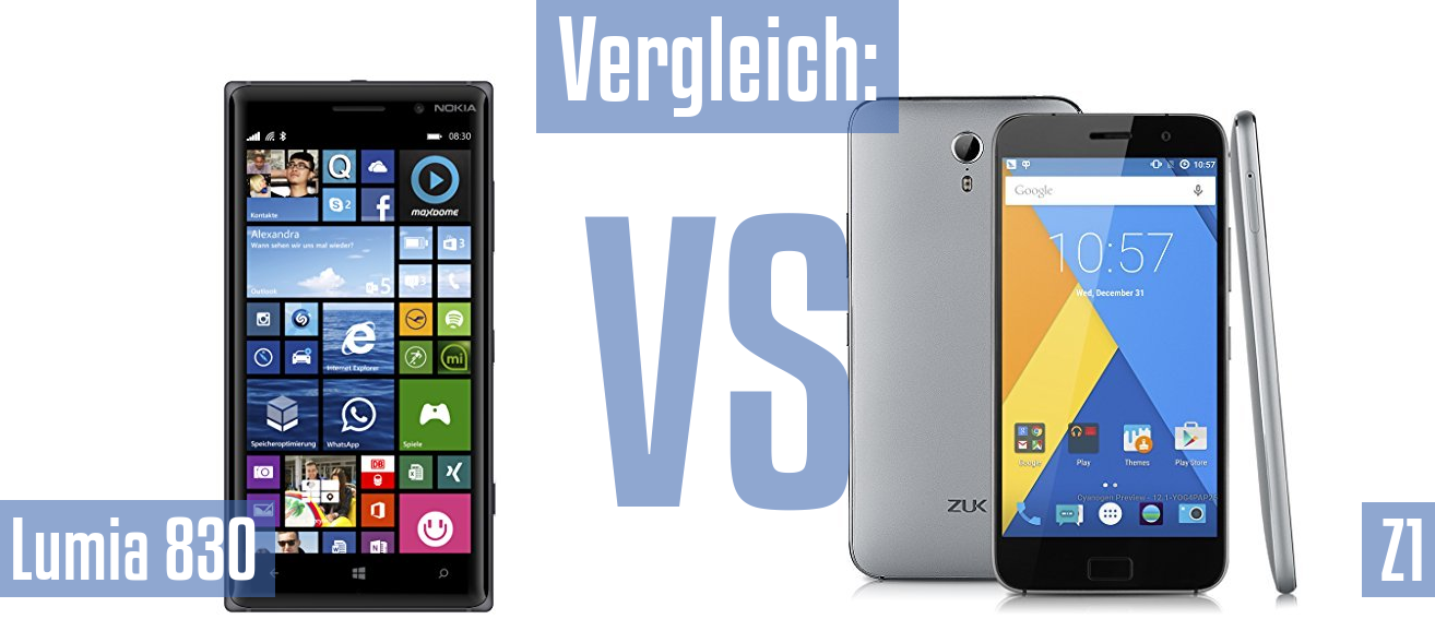 Nokia Lumia 830 und Nokia Lumia 830 im Vergleichstest