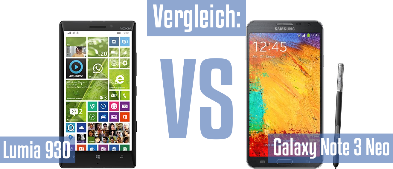 Nokia Lumia 930 und Nokia Lumia 930 im Vergleichstest