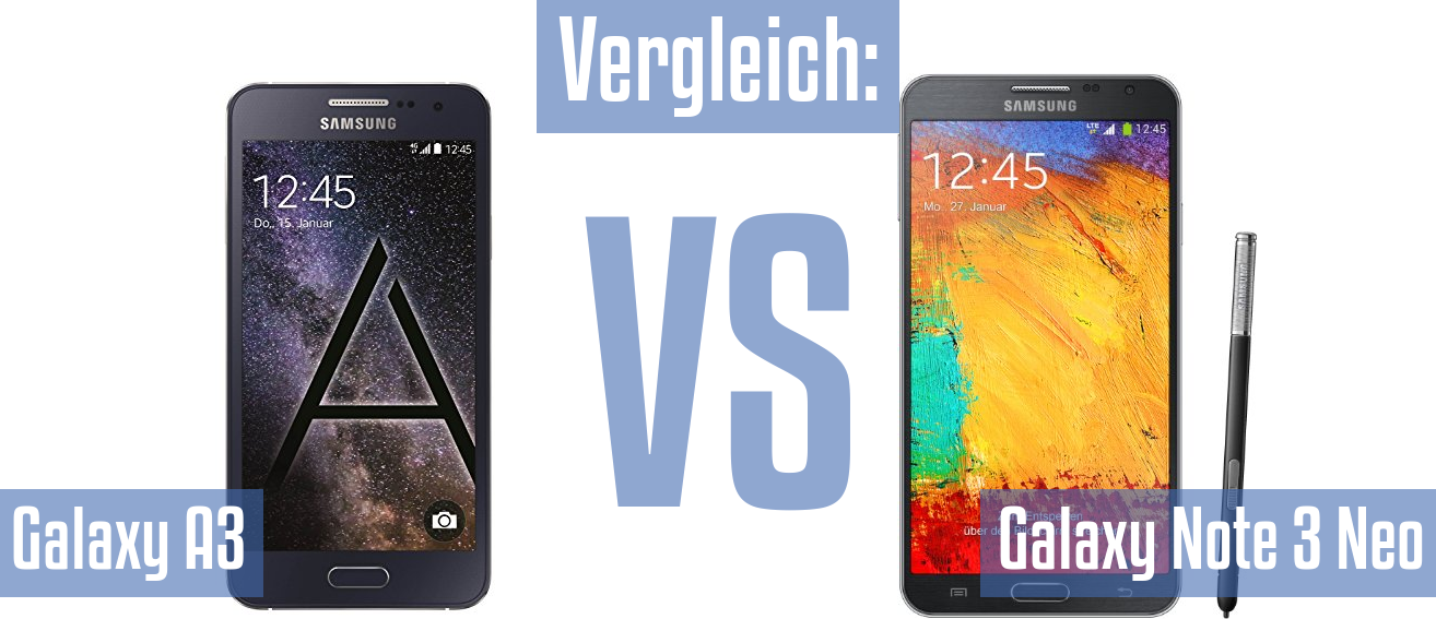 Samsung Galaxy A3 und Samsung Galaxy A3 im Vergleichstest