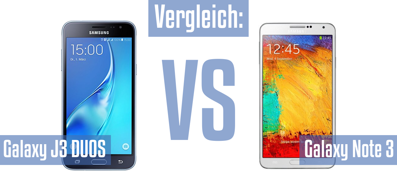 Samsung Galaxy J3 DUOS und Samsung Galaxy J3 DUOS im Vergleichstest