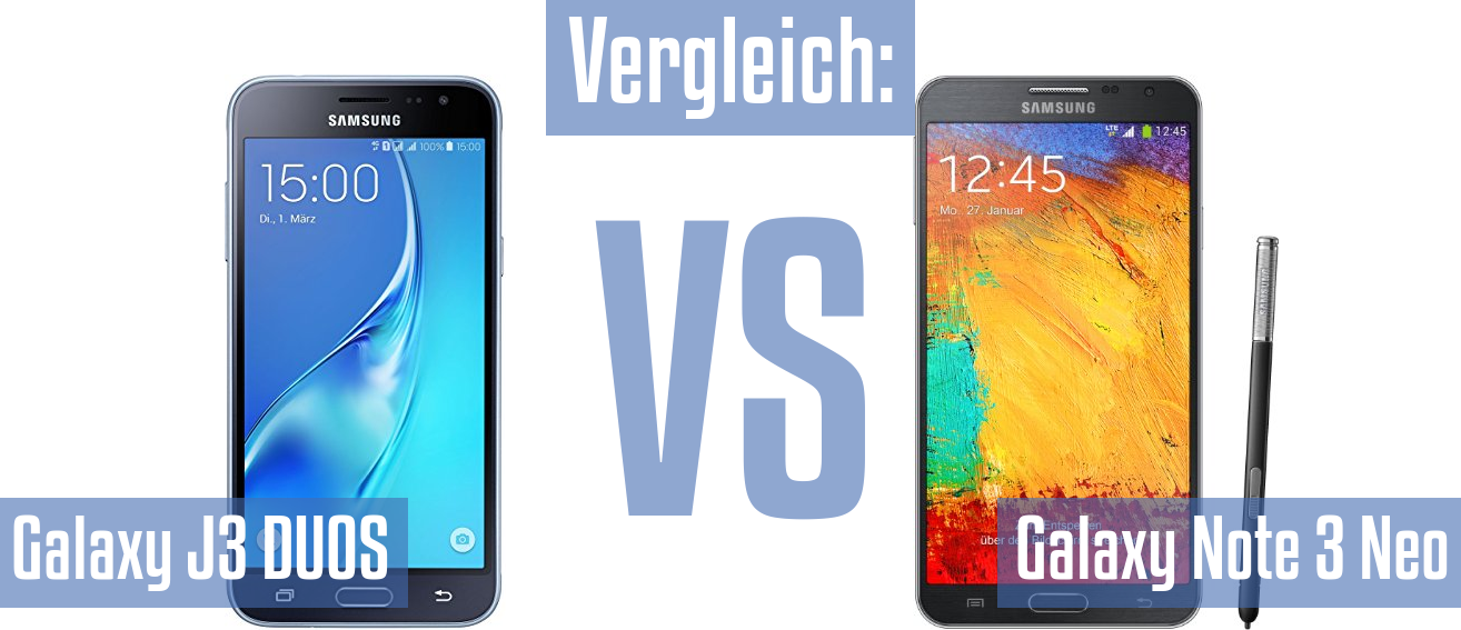 Samsung Galaxy J3 DUOS und Samsung Galaxy J3 DUOS im Vergleichstest