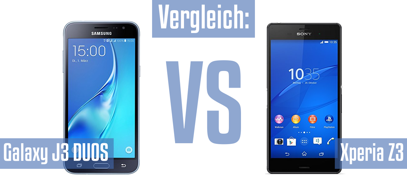 Samsung Galaxy J3 DUOS und Samsung Galaxy J3 DUOS im Vergleichstest