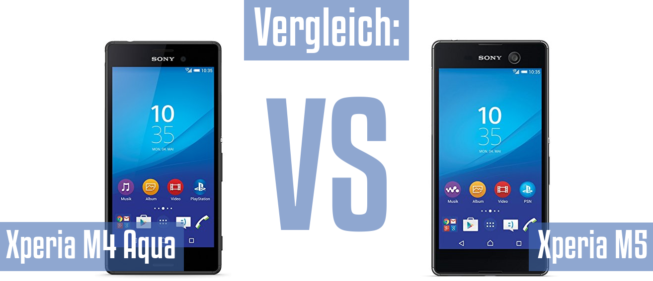 Sony Xperia M4 Aqua und Sony Xperia M4 Aqua im Vergleichstest