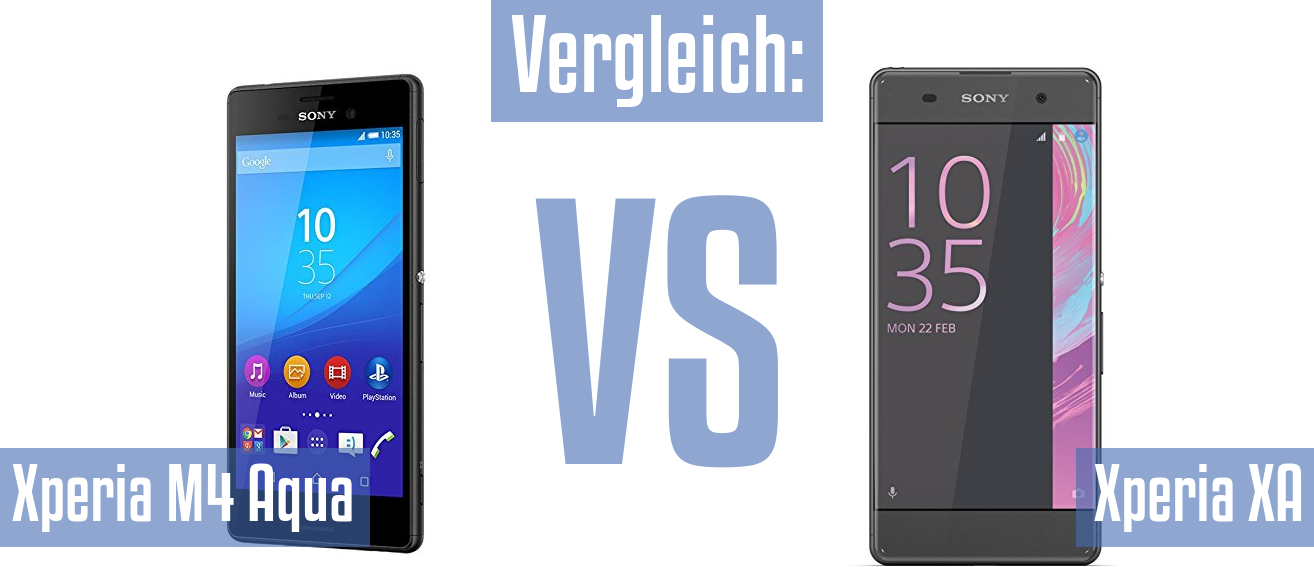 Sony Xperia M4 Aqua und Sony Xperia M4 Aqua im Vergleichstest