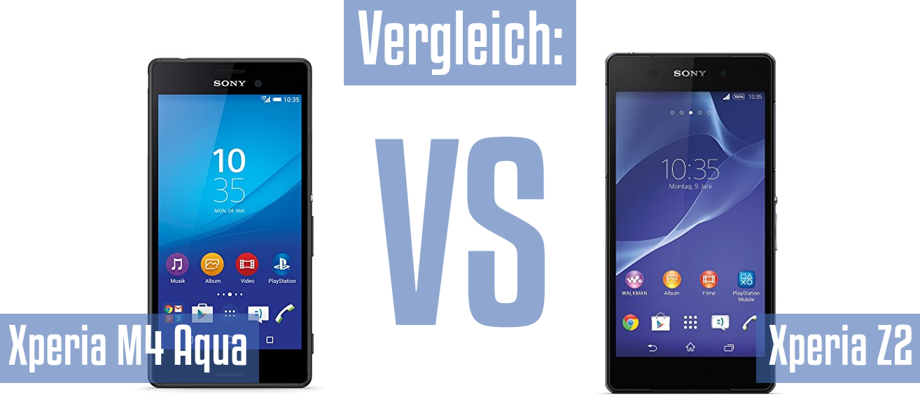 Sony Xperia M4 Aqua und Sony Xperia M4 Aqua im Vergleichstest