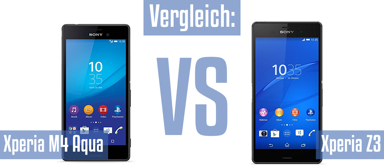 Sony Xperia M4 Aqua und Sony Xperia M4 Aqua im Vergleichstest