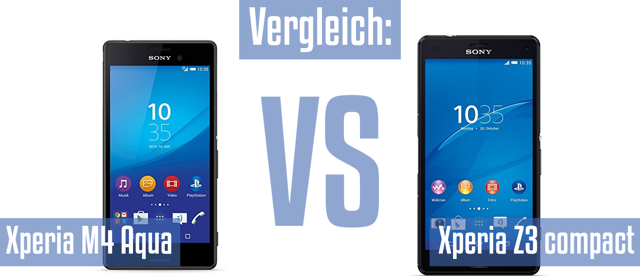 Sony Xperia M4 Aqua und Sony Xperia M4 Aqua im Vergleichstest