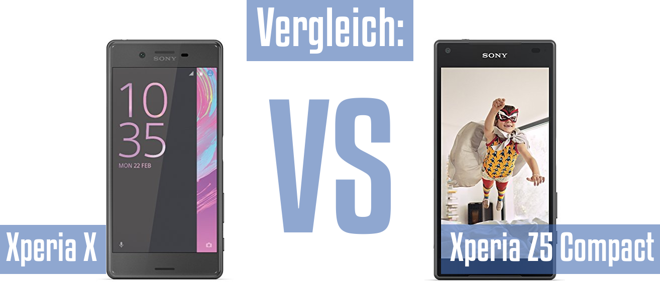 Sony Xperia X und Sony Xperia X im Vergleichstest