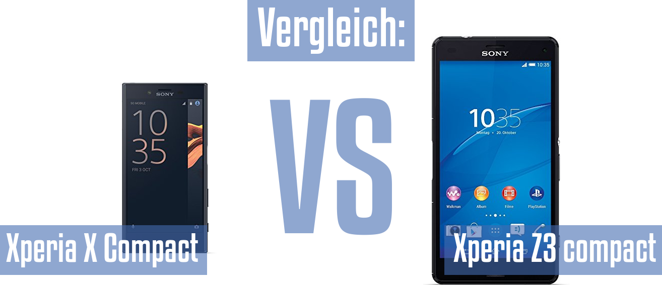 Sony Xperia X Compact und Sony Xperia X Compact im Vergleichstest