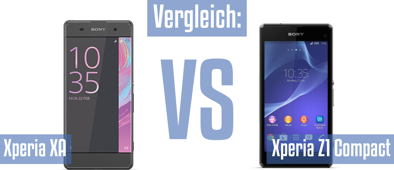 Sony Xperia XA und Sony Xperia XA im Vergleichstest