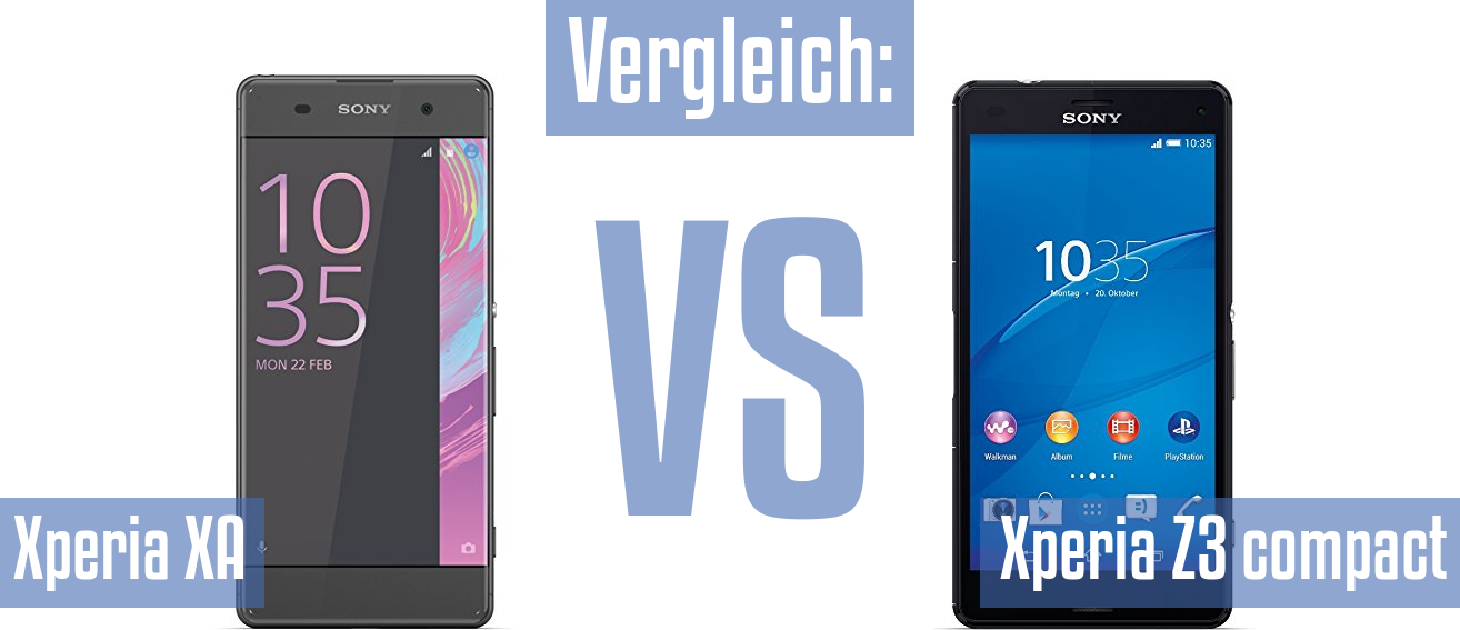 Sony Xperia XA und Sony Xperia XA im Vergleichstest