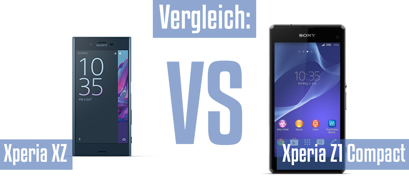 Sony Xperia XZ und Sony Xperia XZ im Vergleichstest