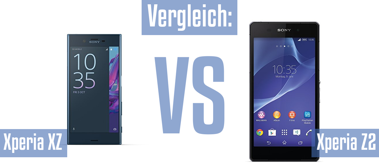 Sony Xperia XZ und Sony Xperia XZ im Vergleichstest