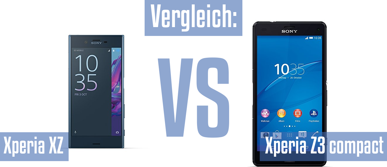 Sony Xperia XZ und Sony Xperia XZ im Vergleichstest