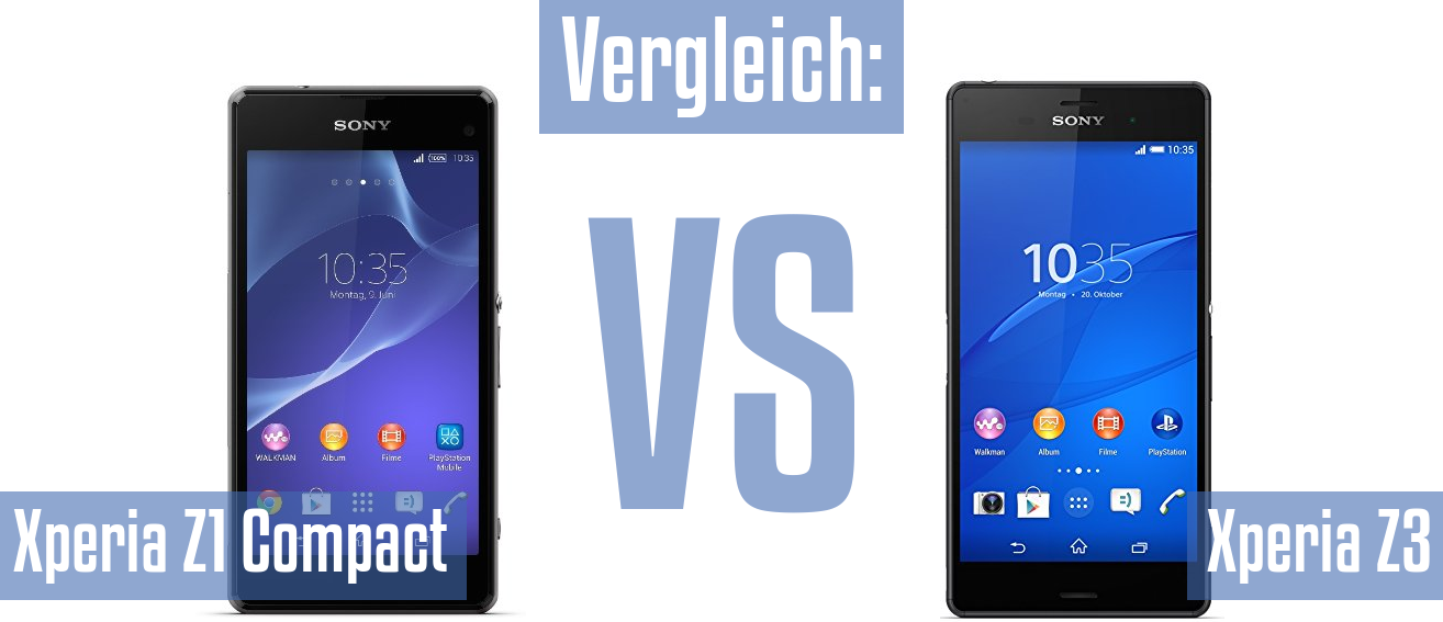 Sony Xperia Z1 Compact und Sony Xperia Z1 Compact im Vergleichstest