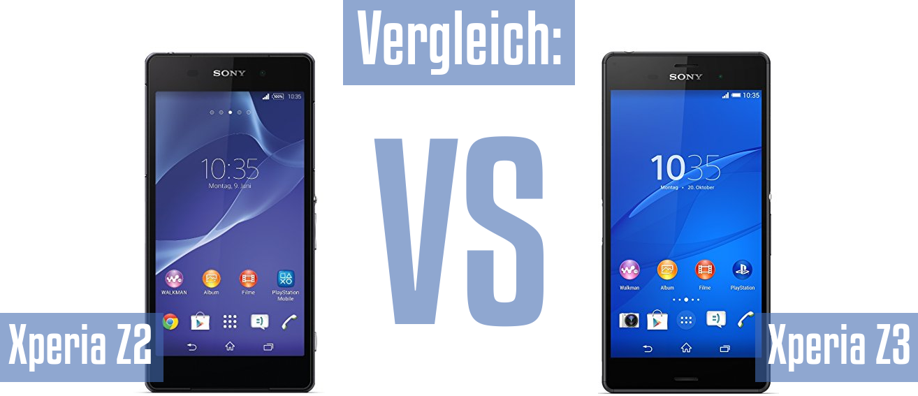 Sony Xperia Z2 und Sony Xperia Z2 im Vergleichstest