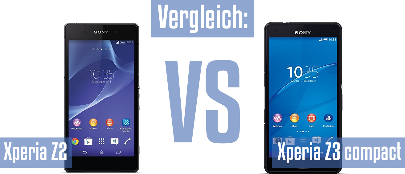 Sony Xperia Z2 und Sony Xperia Z2 im Vergleichstest