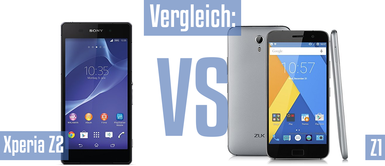 Sony Xperia Z2 und Sony Xperia Z2 im Vergleichstest