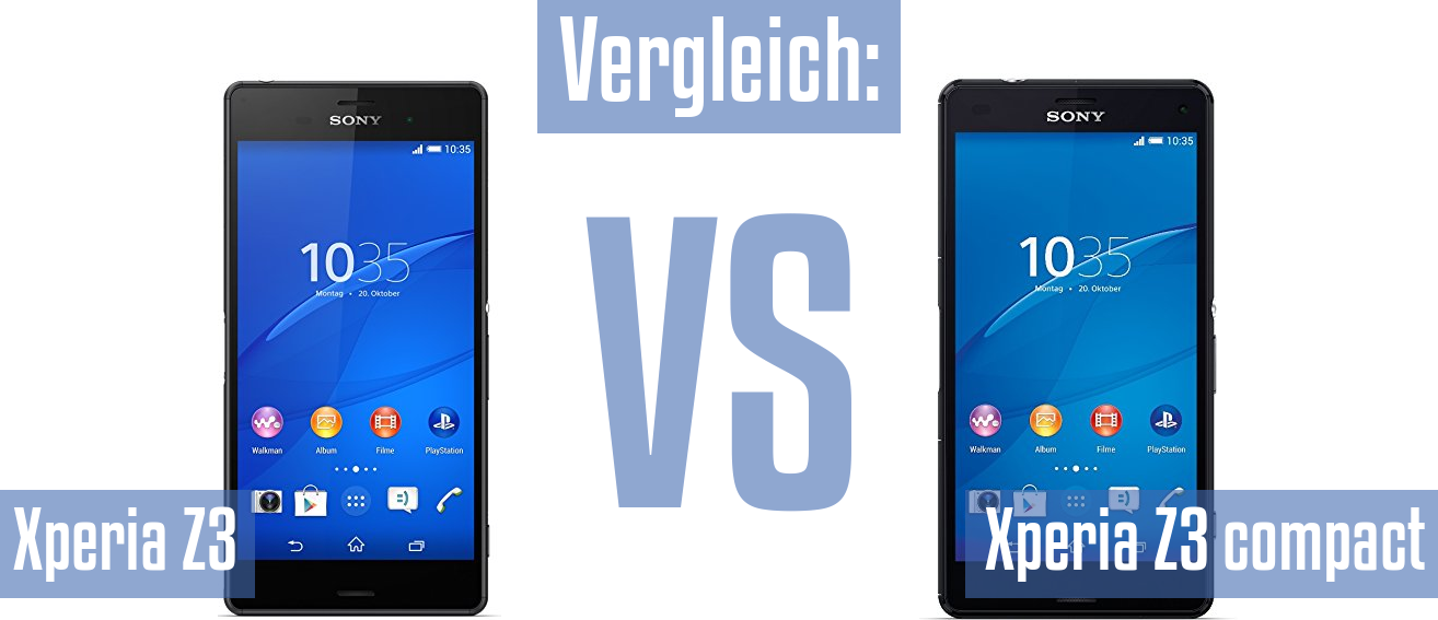 Sony Xperia Z3 und Sony Xperia Z3 im Vergleichstest