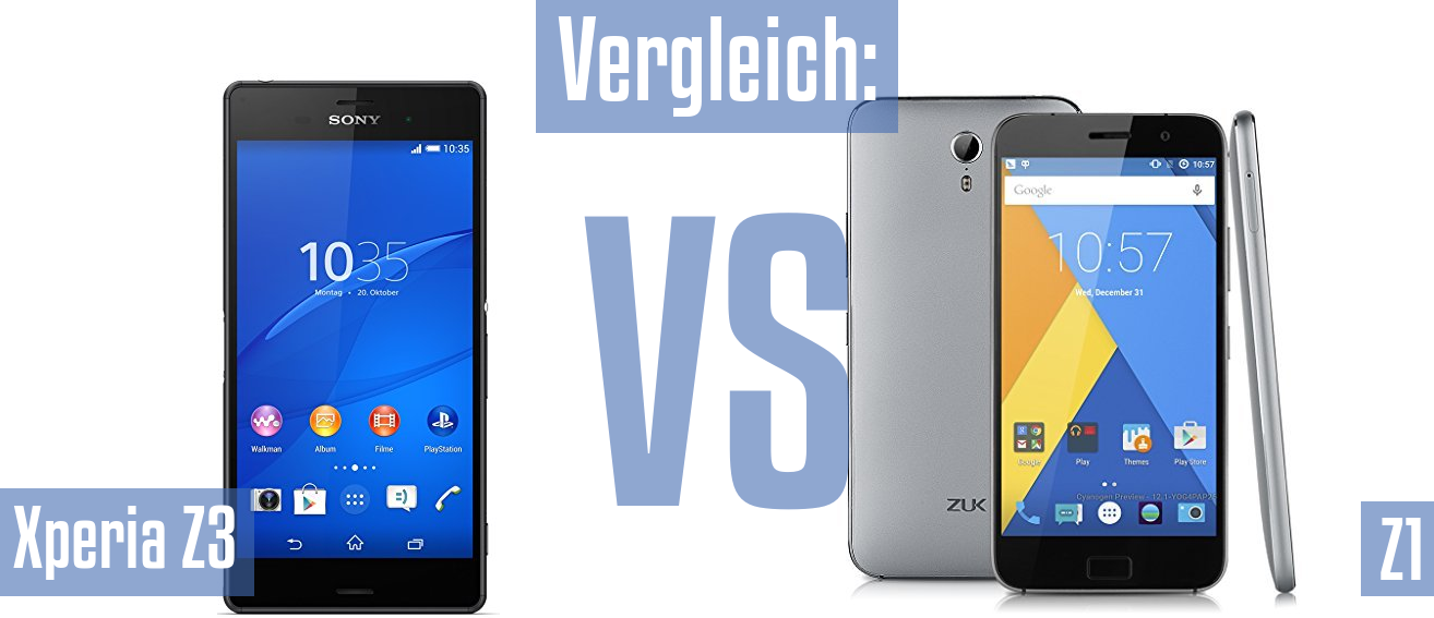 Sony Xperia Z3 und Sony Xperia Z3 im Vergleichstest