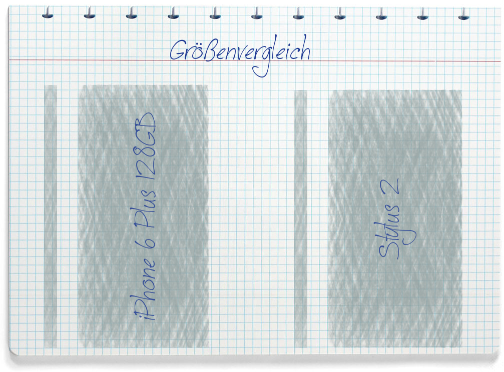 Größenvergleich: Apple iPhone 6 Plus 128GB und LG Stylus 2