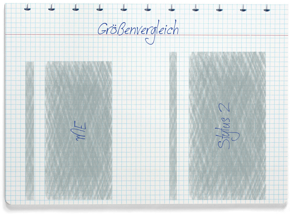 Größenvergleich: Gigaset ME und LG Stylus 2