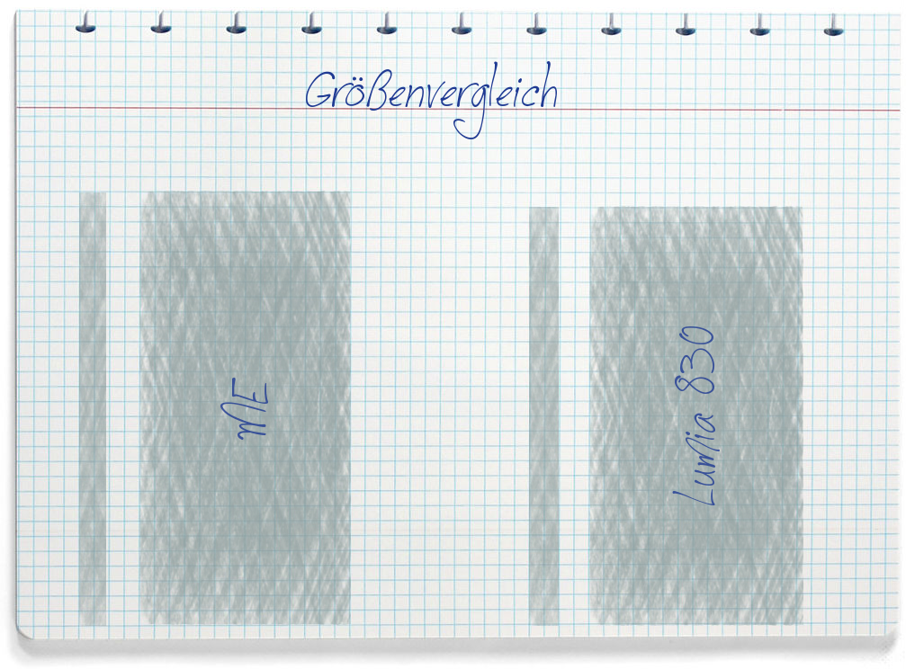 Größenvergleich: Gigaset ME und Nokia Lumia 830