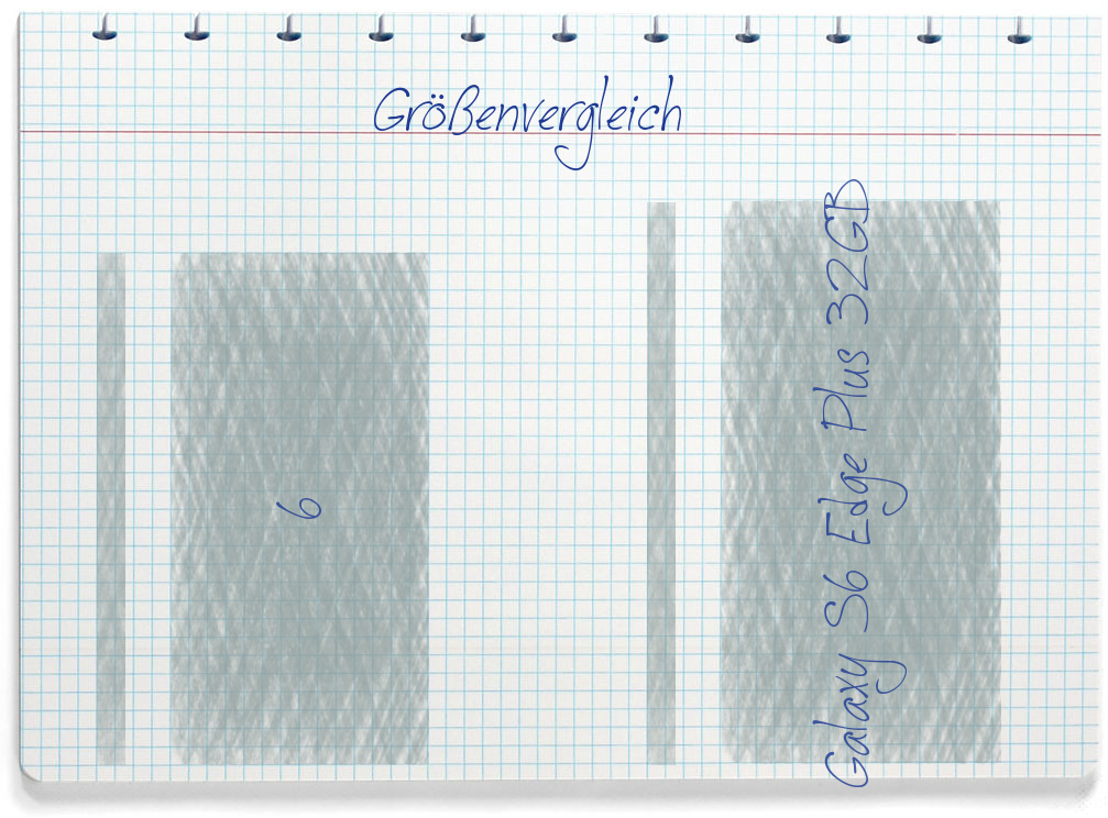 Größenvergleich: Honor 6 und Samsung Galaxy S6 Edge Plus 32GB