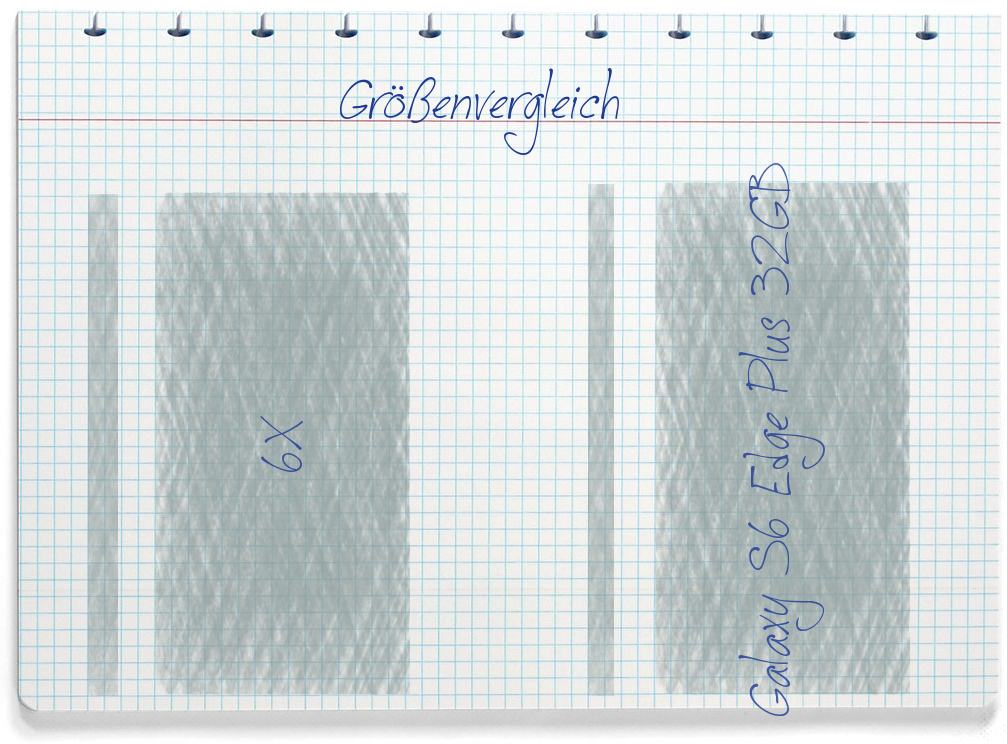 Größenvergleich: Honor 6X und Samsung Galaxy S6 Edge Plus 32GB