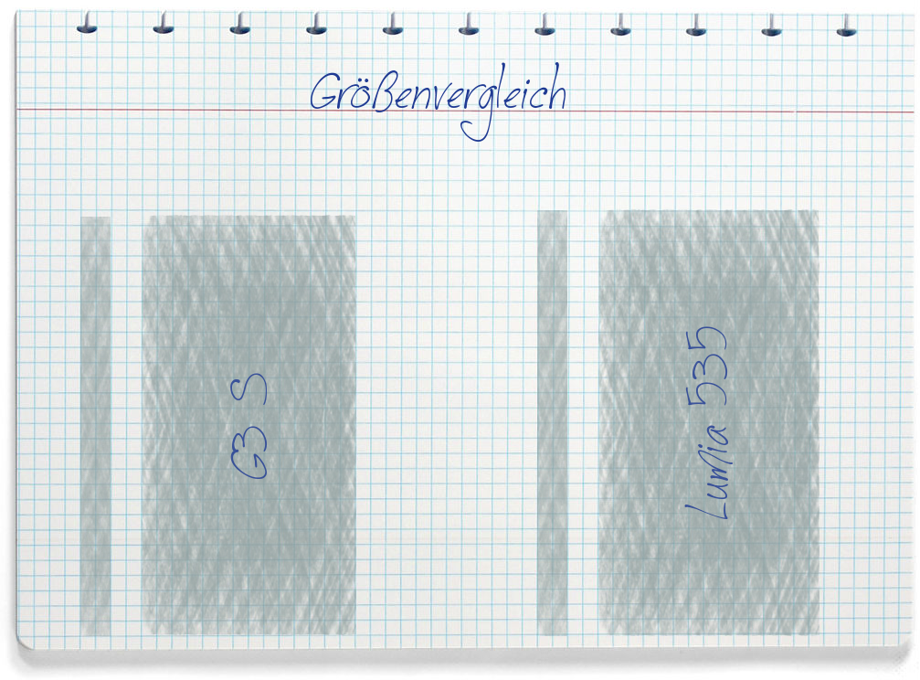 Größenvergleich: LG G3 S und Microsoft Lumia 535
