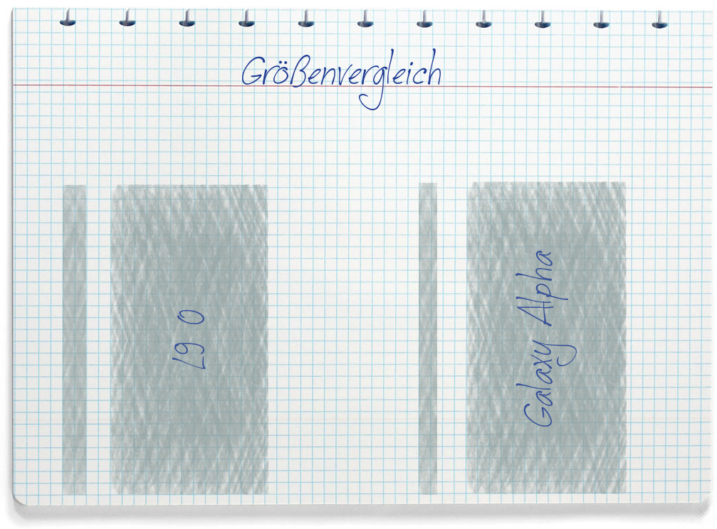 Größenvergleich: LG L90 und Samsung Galaxy Alpha