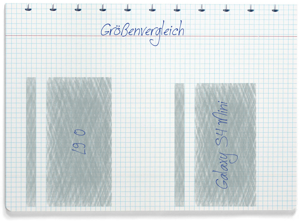Größenvergleich: LG L90 und Samsung Galaxy S4 Mini